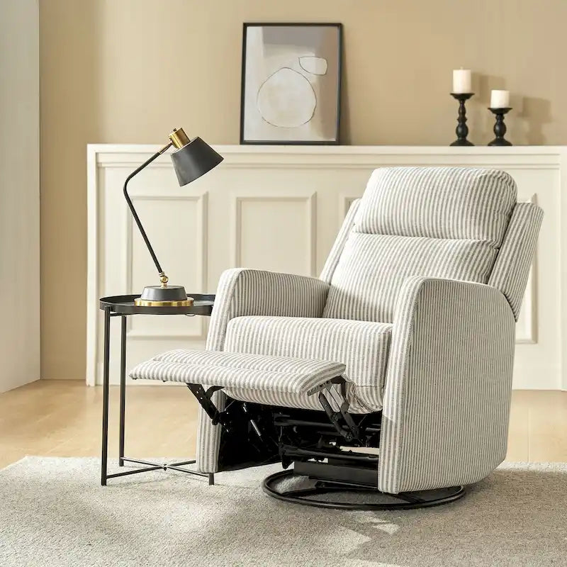 Fauteuil inclinable, pivotant à 360° et à bascule Diana en polyester moderne par HULALA HOME