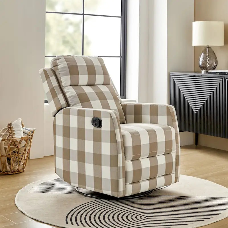 Fauteuil inclinable, pivotant à 360° et à bascule Diana en polyester moderne par HULALA HOME