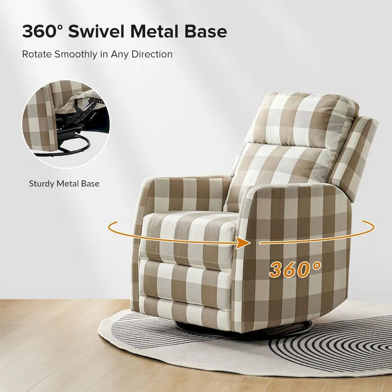 Fauteuil inclinable, pivotant à 360° et à bascule Diana en polyester moderne par HULALA HOME