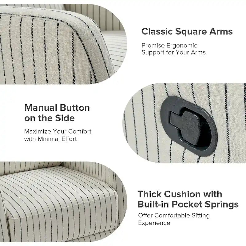 Fauteuil inclinable, pivotant à 360° et à bascule Diana en polyester moderne par HULALA HOME