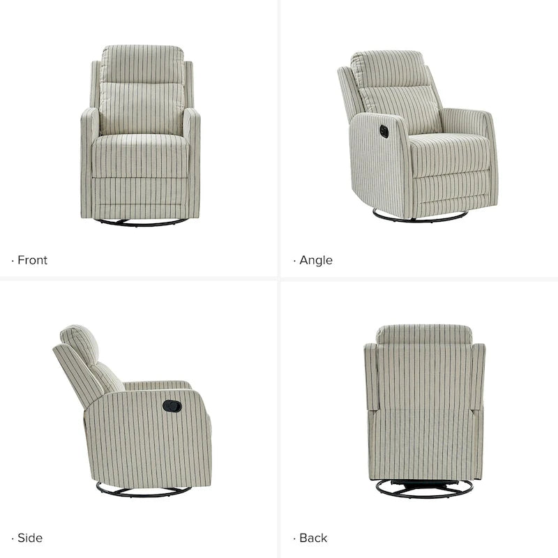 Fauteuil inclinable, pivotant à 360° et à bascule Diana en polyester moderne par HULALA HOME