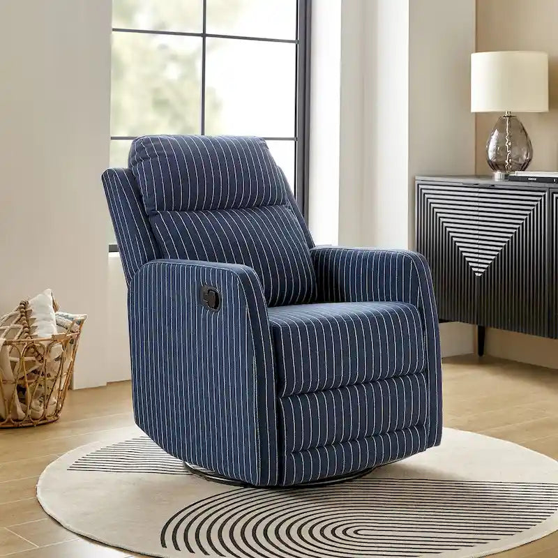 Fauteuil inclinable, pivotant à 360° et à bascule Diana en polyester moderne par HULALA HOME