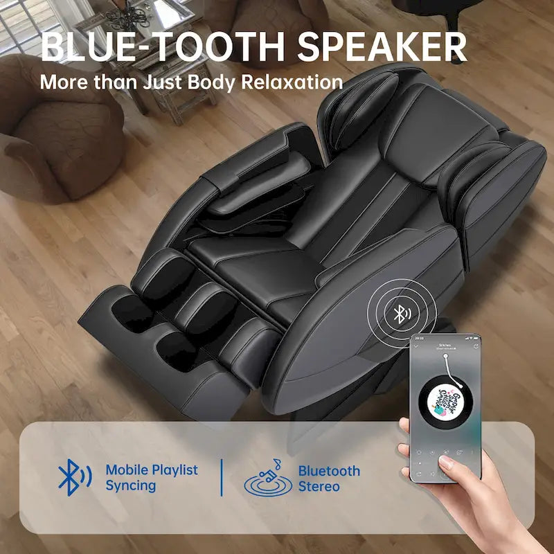 Fauteuil de massage corporel chauffant Ukuowu Favor-MM350 avec mode zéro gravité et lecteur de musique Bluetooth