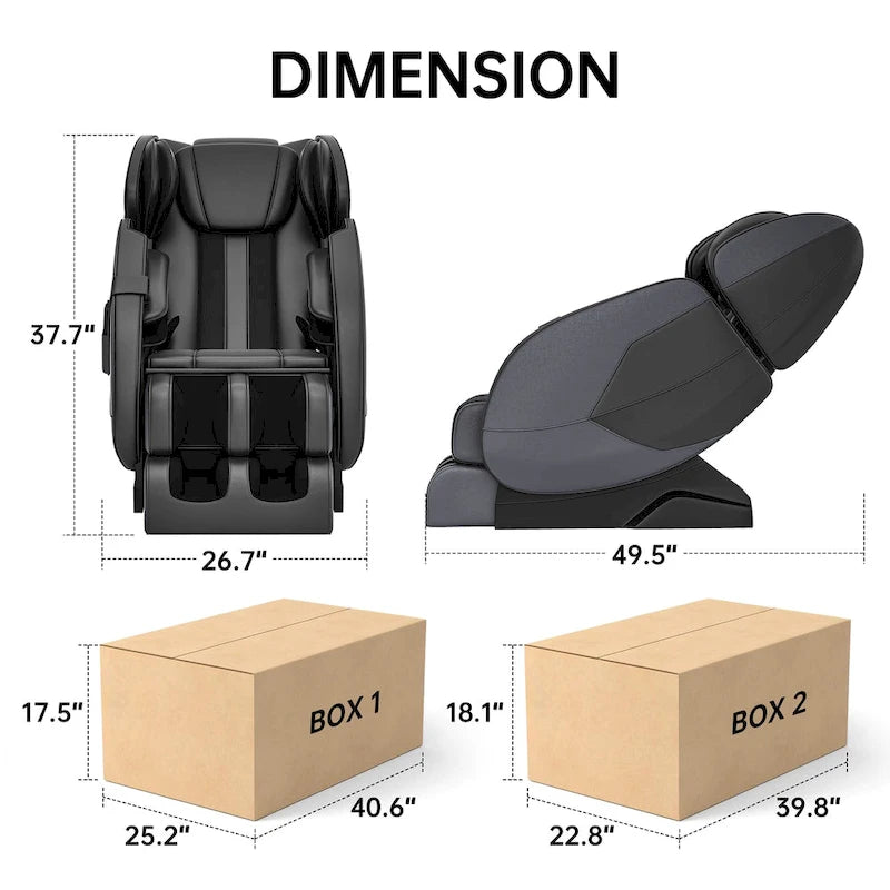 Fauteuil de massage corporel chauffant Ukuowu Favor-MM350 avec mode zéro gravité et lecteur de musique Bluetooth