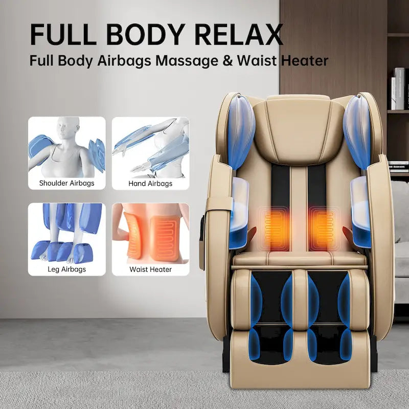 Fauteuil de massage corporel chauffant Ukuowu Favor-MM350 avec mode zéro gravité et lecteur de musique Bluetooth