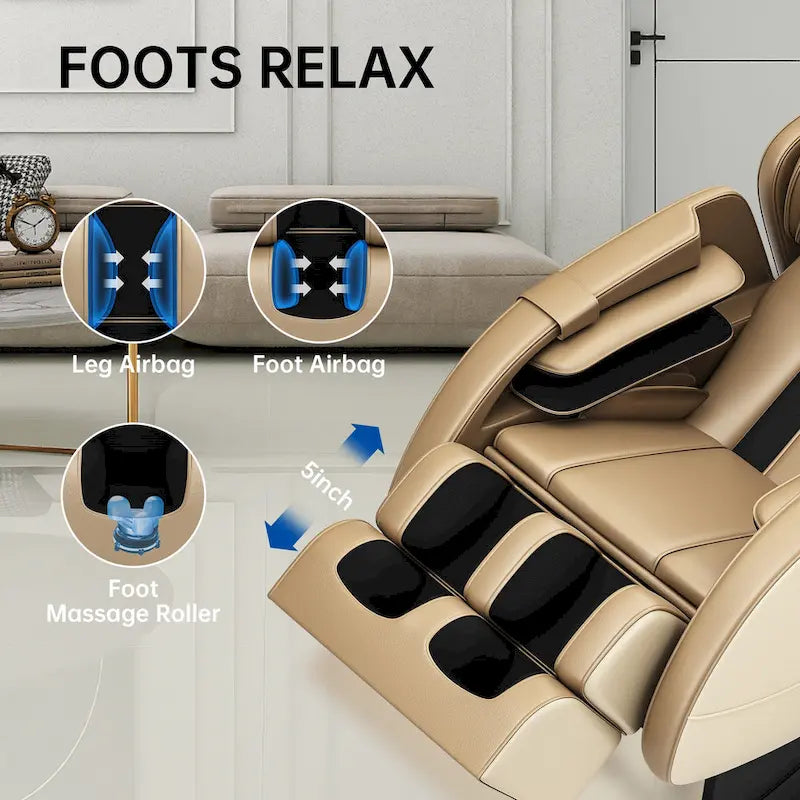 Fauteuil de massage corporel chauffant Ukuowu Favor-MM350 avec mode zéro gravité et lecteur de musique Bluetooth