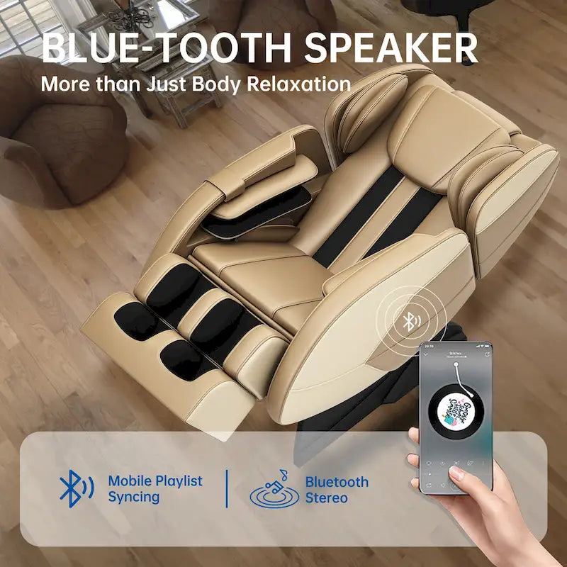 Fauteuil de massage corporel chauffant Ukuowu Favor-MM350 avec mode zéro gravité et lecteur de musique Bluetooth