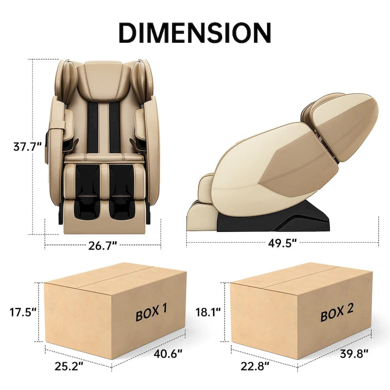 Fauteuil de massage corporel chauffant Ukuowu Favor-MM350 avec mode zéro gravité et lecteur de musique Bluetooth