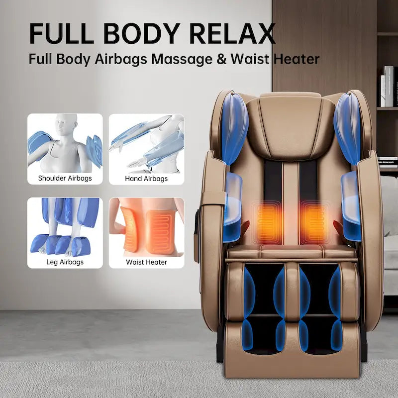Fauteuil de massage corporel chauffant Ukuowu Favor-MM350 avec mode zéro gravité et lecteur de musique Bluetooth