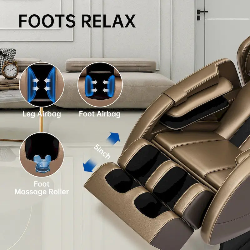 Fauteuil de massage corporel chauffant Ukuowu Favor-MM350 avec mode zéro gravité et lecteur de musique Bluetooth