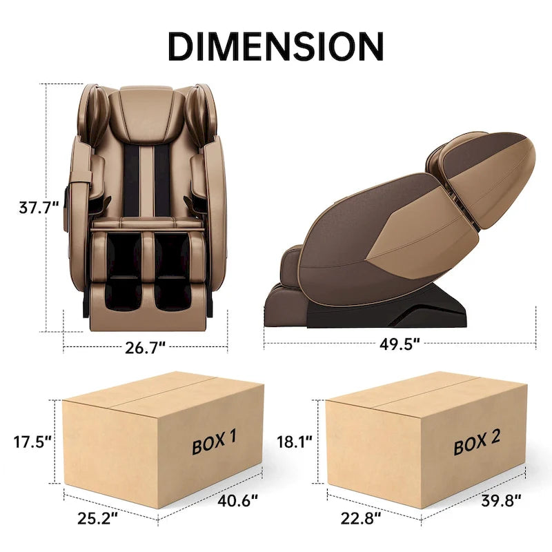 Fauteuil de massage corporel chauffant Ukuowu Favor-MM350 avec mode zéro gravité et lecteur de musique Bluetooth