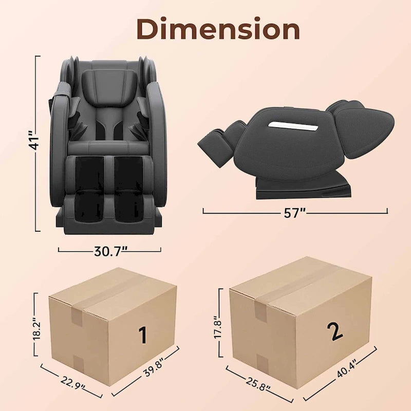 Fauteuil de massage corporel chauffant Ukuowu Favor-MM350 avec mode zéro gravité et lecteur de musique Bluetooth