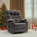 Fauteuil inclinable électrique pivotant et coulissant MCombo avec porte-gobelets et ports USB, en tissu pour chambre de bébé, 7797