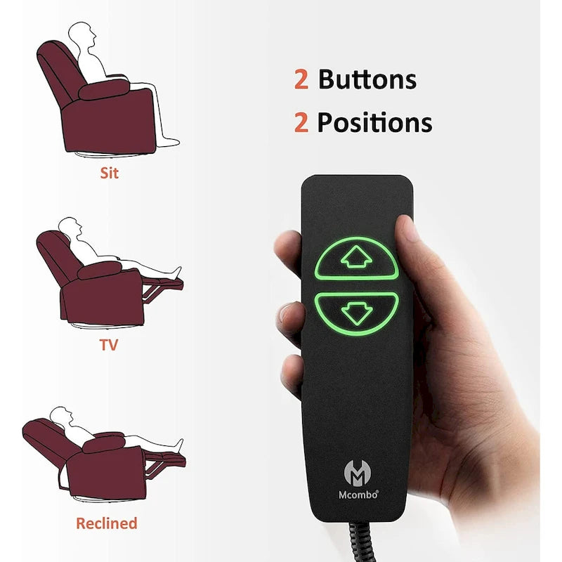 Fauteuil inclinable, pivotant et coulissant MCombo avec fonctions de massage et chauffage, en faux cuir 7748