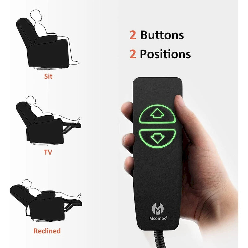 Fauteuil inclinable, pivotant et coulissant MCombo avec fonctions de massage et chauffage, en faux cuir 7748