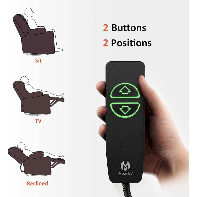 Fauteuil inclinable, pivotant et coulissant MCombo avec fonctions de massage et chauffage, en faux cuir 7748
