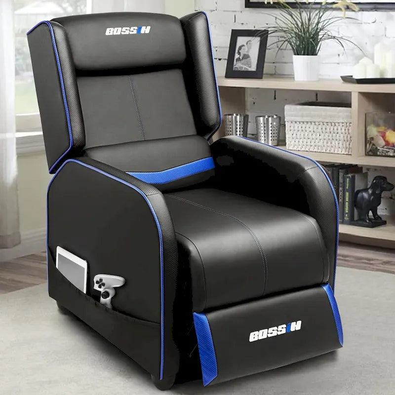 BOSSIN - Canapé inclinable simple de jeu ergonomique en cuir PU pour le salon