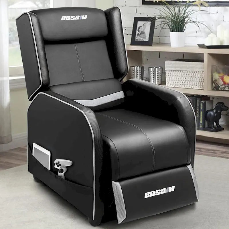 BOSSIN - Canapé inclinable simple de jeu ergonomique en cuir PU pour le salon