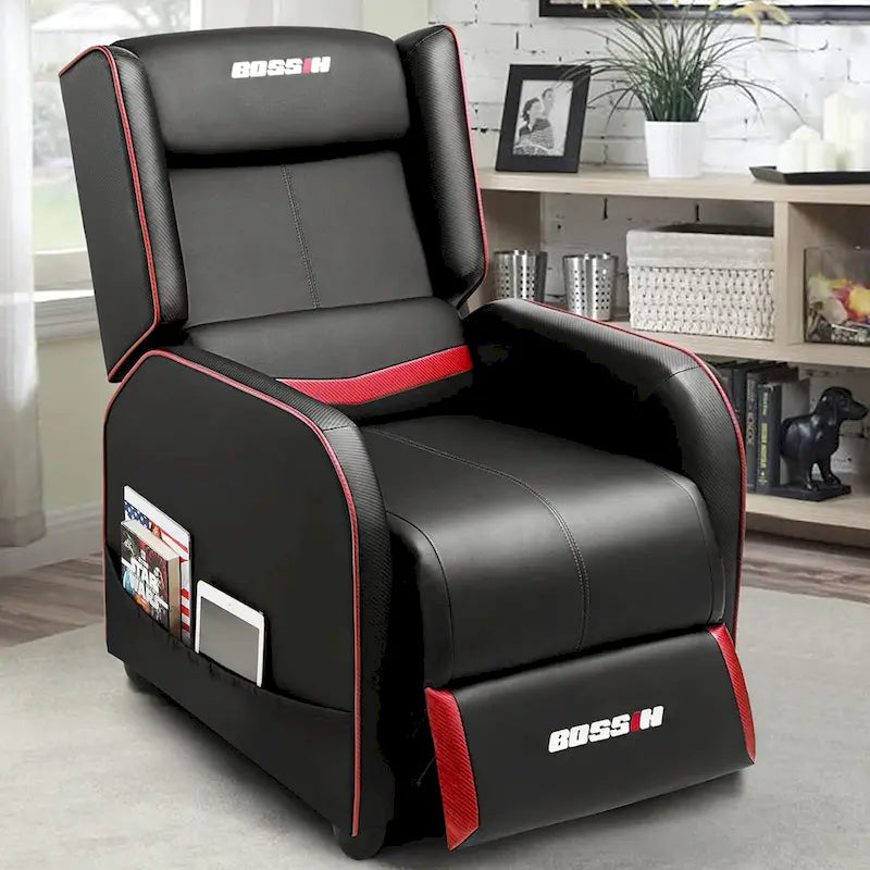 BOSSIN - Canapé inclinable simple de jeu ergonomique en cuir PU pour le salon