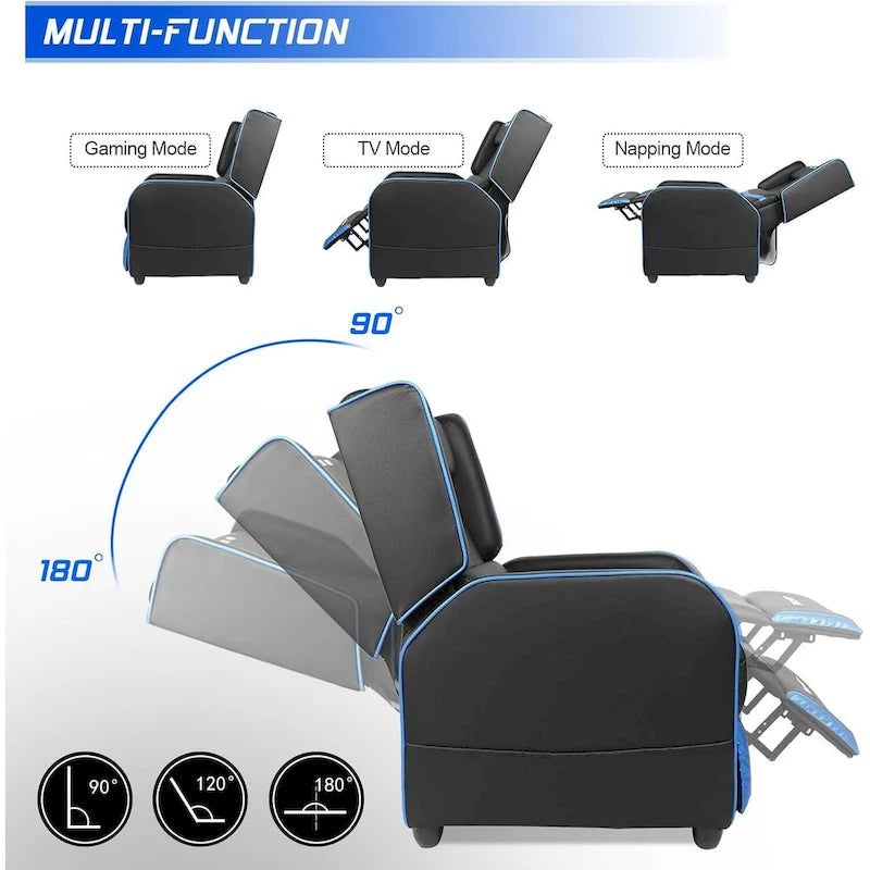 BOSSIN - Canapé inclinable simple de jeu ergonomique en cuir PU pour le salon