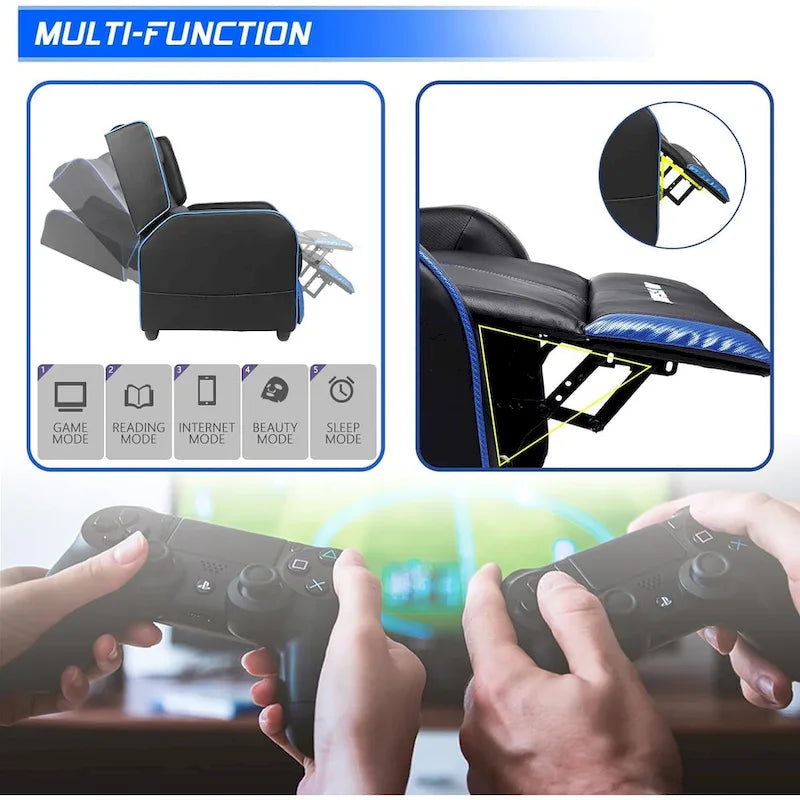 BOSSIN - Canapé inclinable simple de jeu ergonomique en cuir PU pour le salon