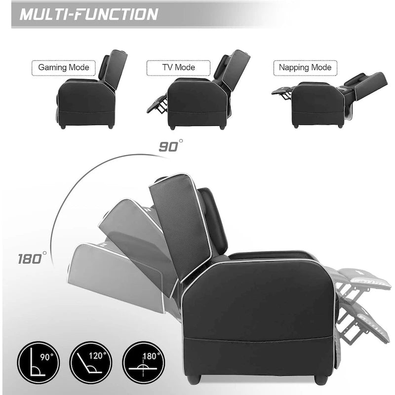 BOSSIN - Canapé inclinable simple de jeu ergonomique en cuir PU pour le salon