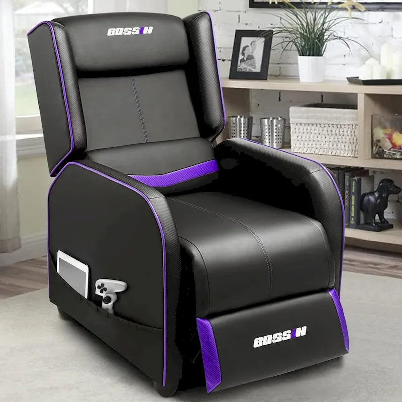 BOSSIN - Canapé inclinable simple de jeu ergonomique en cuir PU pour le salon