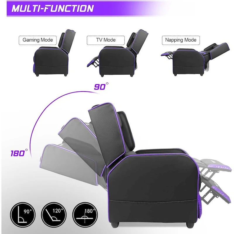 BOSSIN - Canapé inclinable simple de jeu ergonomique en cuir PU pour le salon