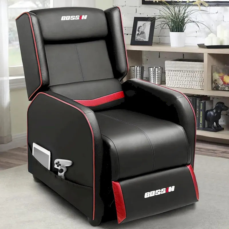 BOSSIN - Canapé inclinable simple de jeu ergonomique en cuir PU pour le salon