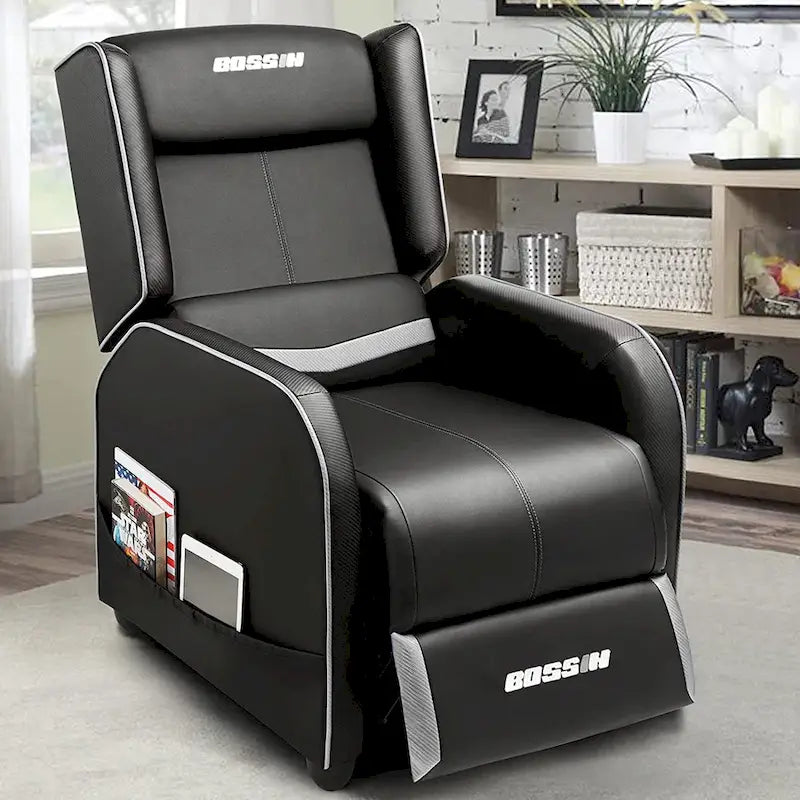 BOSSIN - Canapé inclinable simple de jeu ergonomique en cuir PU pour le salon