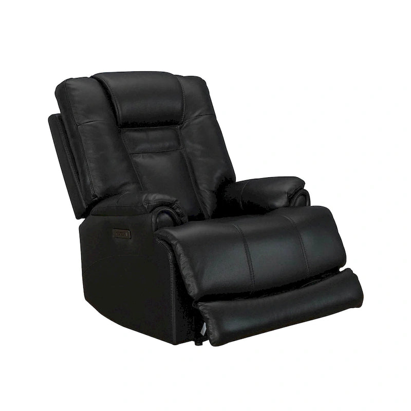Fauteuil inclinable électrique avec appuie-tête réglable, repose-pieds extensible et fonction zéro gravité en cuir véritable pleine fleur