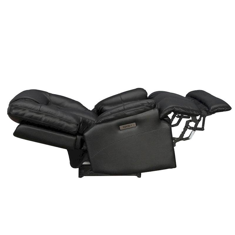 Fauteuil inclinable électrique avec appuie-tête réglable, repose-pieds extensible et fonction zéro gravité en cuir véritable pleine fleur