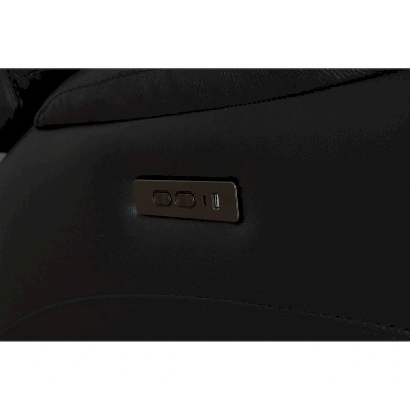 Fauteuil inclinable électrique avec appuie-tête réglable, repose-pieds extensible et fonction zéro gravité en cuir véritable pleine fleur
