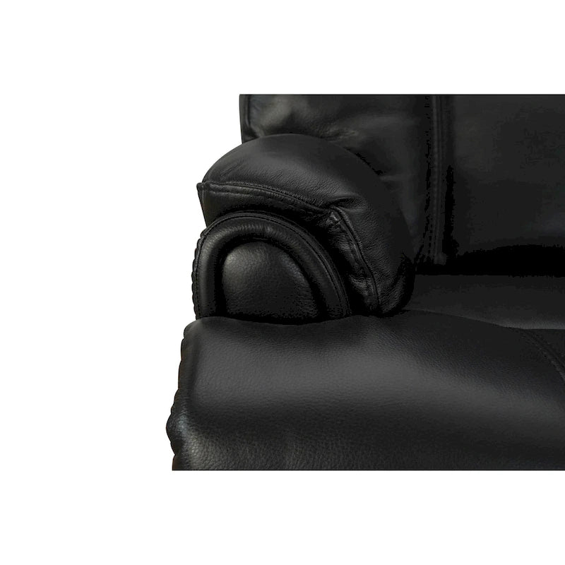 Fauteuil inclinable électrique avec appuie-tête réglable, repose-pieds extensible et fonction zéro gravité en cuir véritable pleine fleur