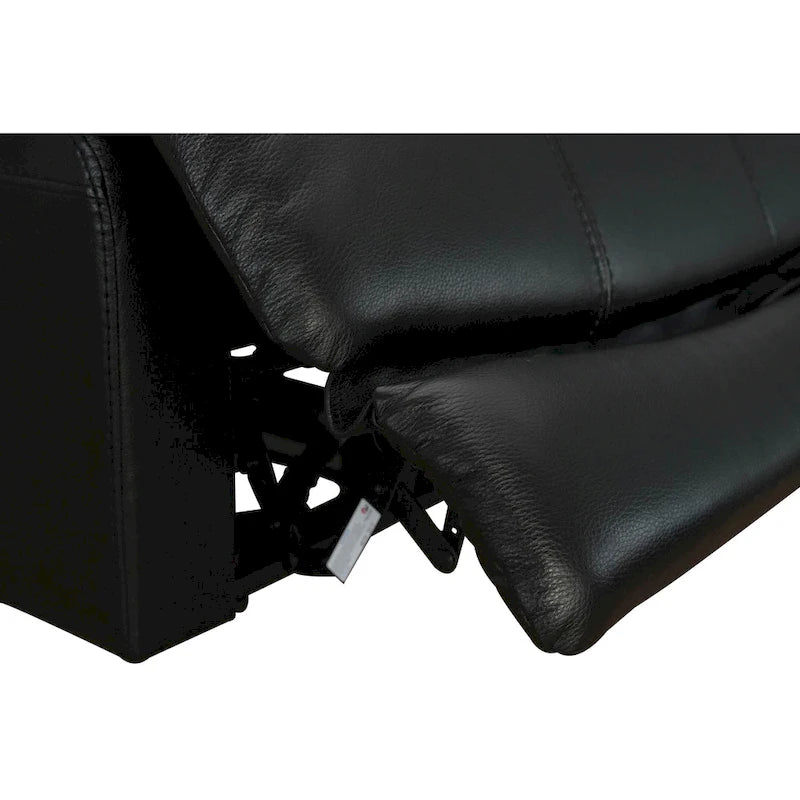 Fauteuil inclinable électrique avec appuie-tête réglable, repose-pieds extensible et fonction zéro gravité en cuir véritable pleine fleur