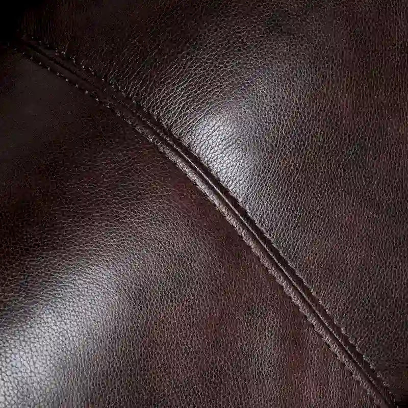 Fauteuil inclinable électrique avec appuie-tête réglable, repose-pieds extensible et fonction zéro gravité en cuir véritable pleine fleur