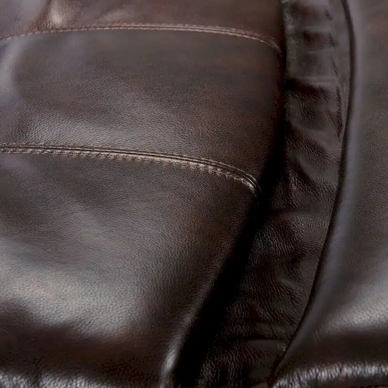Fauteuil inclinable électrique avec appuie-tête réglable, repose-pieds extensible et fonction zéro gravité en cuir véritable pleine fleur