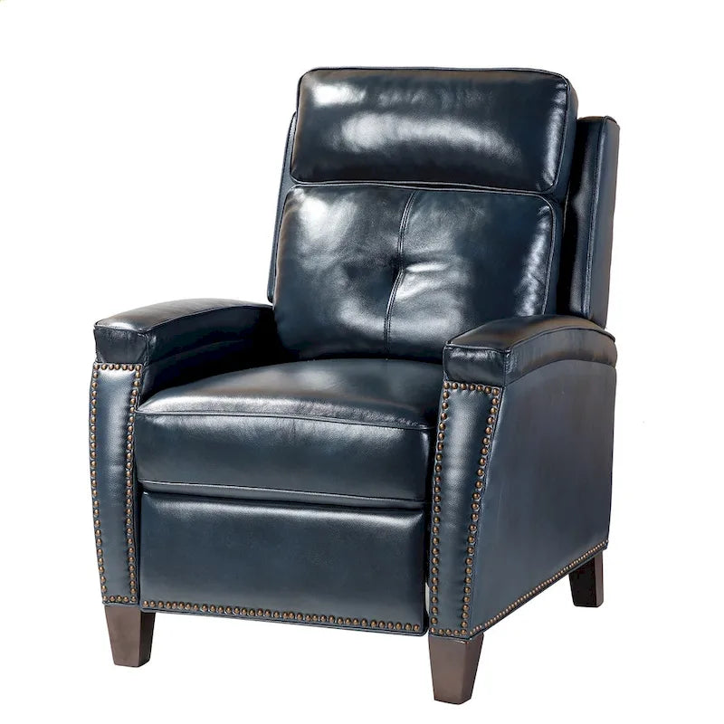 Fauteuil inclinable Gaspar Mid-Century Modern avec clous décoratifs par HULALA HOME