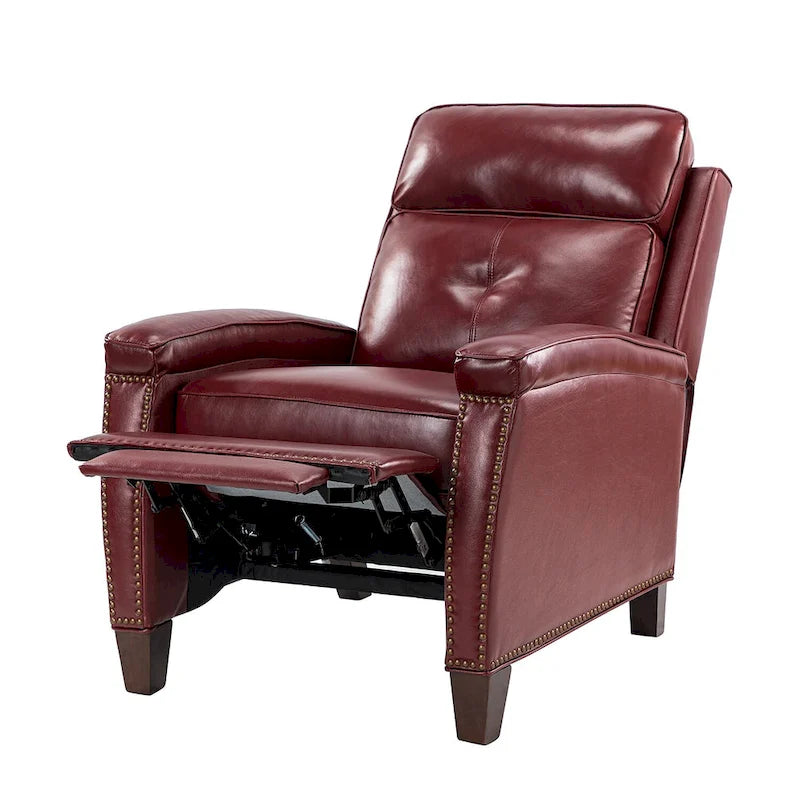 Fauteuil inclinable Gaspar Mid-Century Modern avec clous décoratifs par HULALA HOME