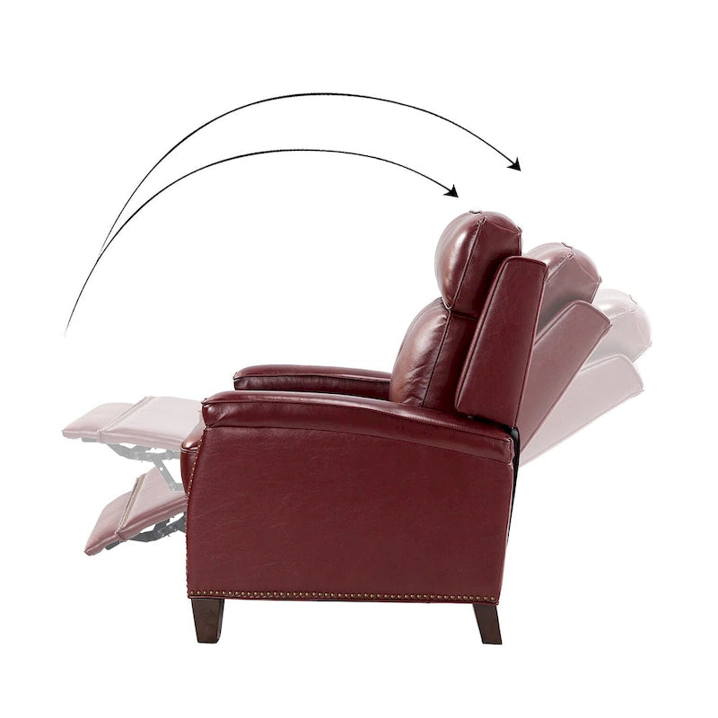 Fauteuil inclinable Gaspar Mid-Century Modern avec clous décoratifs par HULALA HOME