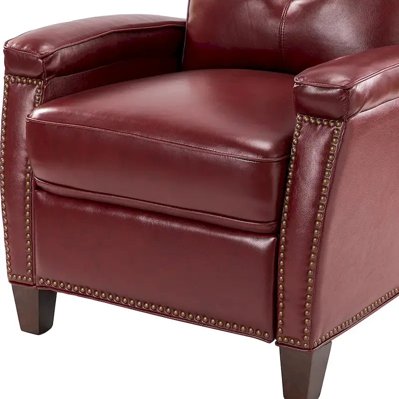 Fauteuil inclinable Gaspar Mid-Century Modern avec clous décoratifs par HULALA HOME