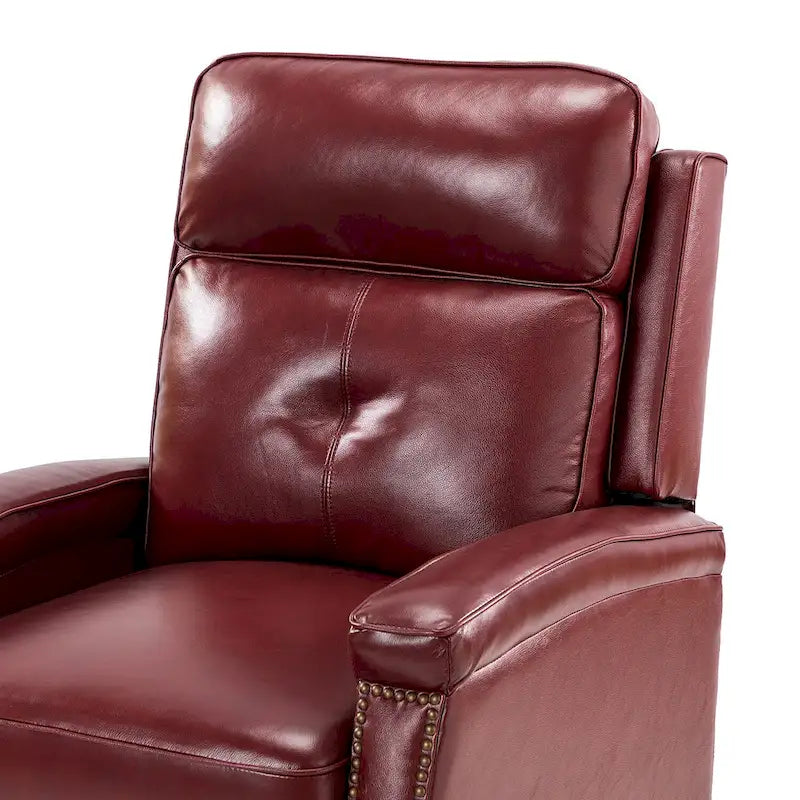 Fauteuil inclinable Gaspar Mid-Century Modern avec clous décoratifs par HULALA HOME