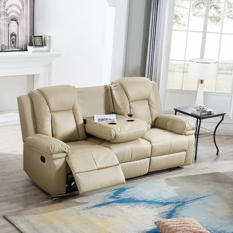 Canapé inclinable en cuir reconstitué