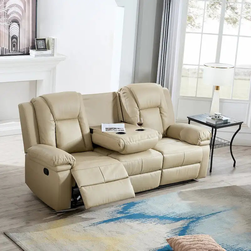 Canapé inclinable en cuir reconstitué