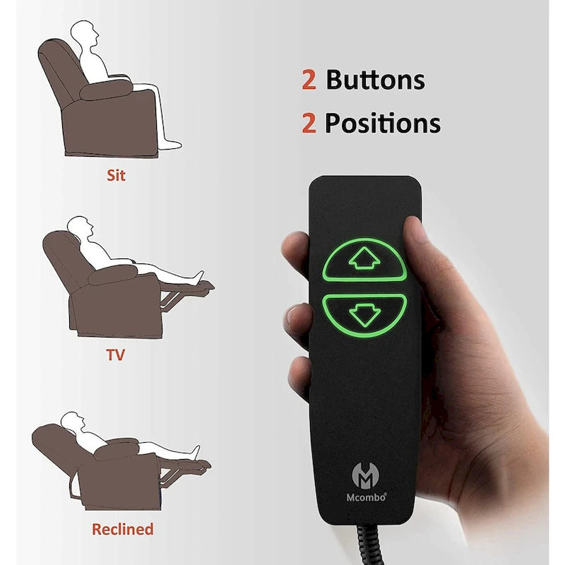 MCombo Fauteuil inclinable électrique pivotant et coulissant avec fonction de chauffage et de massage, Tissu 7752