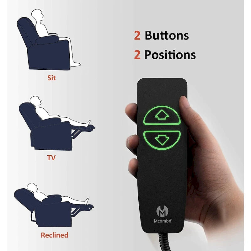 MCombo Fauteuil inclinable électrique pivotant et coulissant avec fonction de chauffage et de massage, Tissu 7752