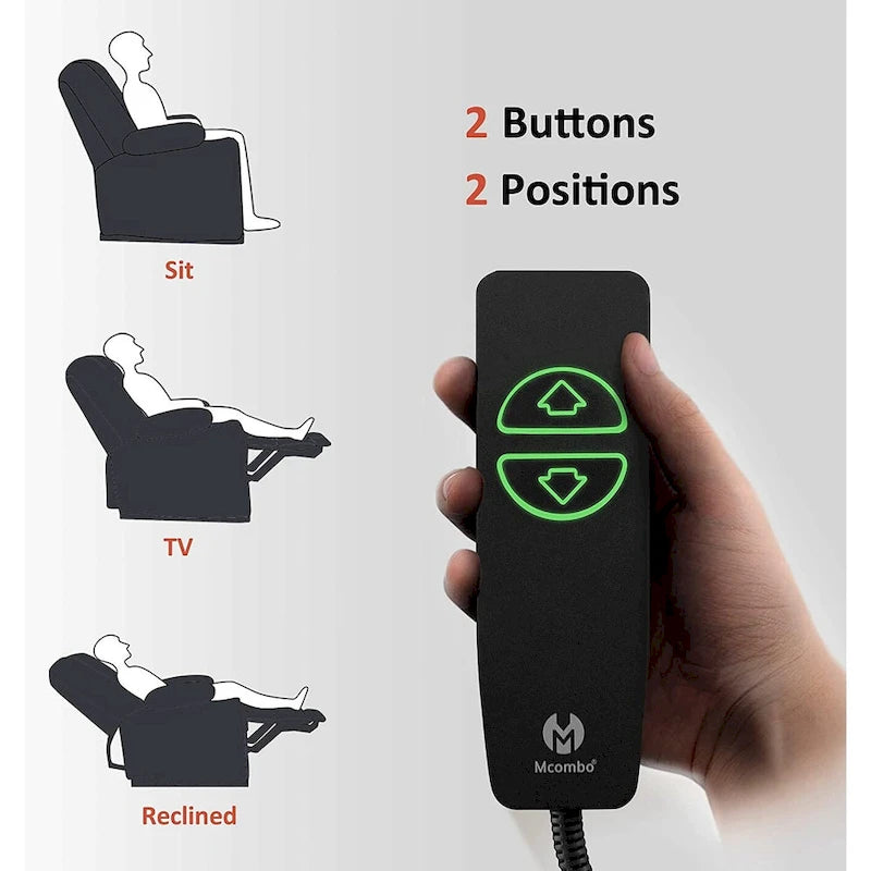 MCombo Fauteuil inclinable électrique pivotant et coulissant avec fonction de chauffage et de massage, Tissu 7752