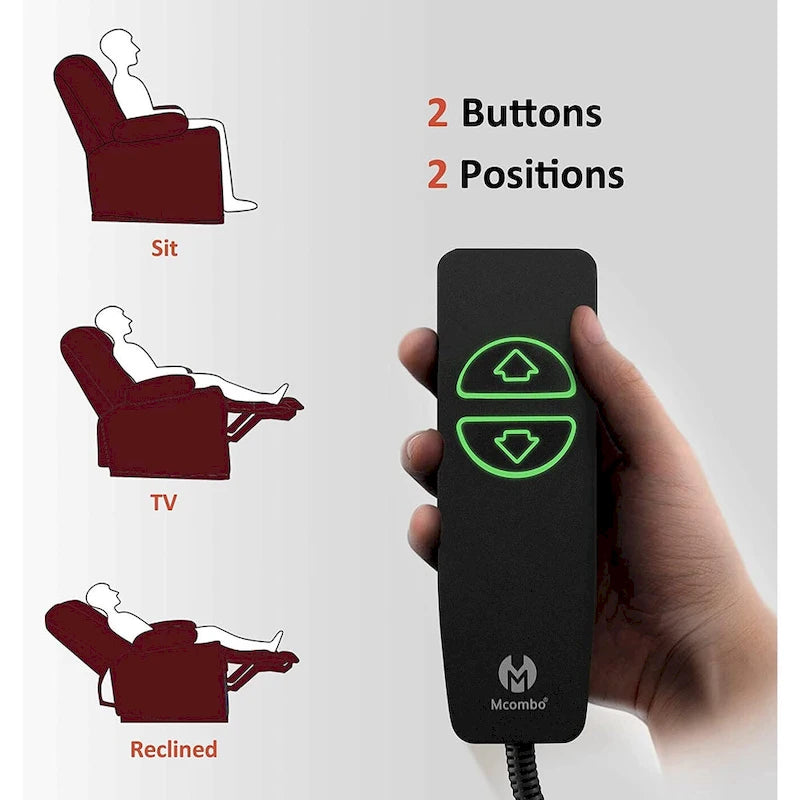 MCombo Fauteuil inclinable électrique pivotant et coulissant avec fonction de chauffage et de massage, Tissu 7752