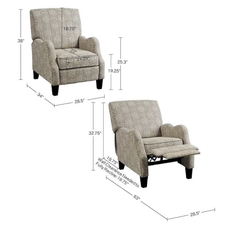 Fauteuil inclinable à dossier basculant Lerna de Madison Park