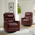 Fauteuil inclinable, pivotant et à bascule moderne Fiacro 30.31W avec dossier haut en cuir véritable et garnitures cloutées, lot de 2